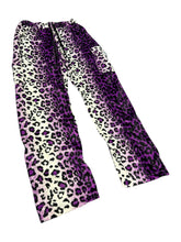 Load image into Gallery viewer, PURPLE LEOPARD SHORT FUR STRAIGHT LEG PANTS (Mens / Unisex Sizes)