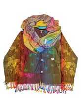 Load image into Gallery viewer, BROWN AND CREAM BUTTERFLY PASHMINA JACKET