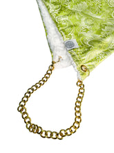 Load image into Gallery viewer, PEAR GREEN PAISLEY BROCADE HOOD w/ CHAIN