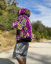 Load image into Gallery viewer, One of a kind SILVER PSYCHEDELIC LEOPARD Jacket (Large)