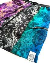 Load image into Gallery viewer, Rainbow Paisley Glitch Patchwork Shorts (Medium)
