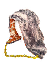 Load image into Gallery viewer, RUSTIC FLORAL DAMASK HOOD w/ CHAIN