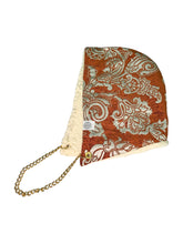 Load image into Gallery viewer, RUSTED SILVER FLORAL DAMASK HOOD w/ CHAIN
