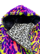 Load image into Gallery viewer, One of a kind SILVER PSYCHEDELIC LEOPARD Jacket (Large)