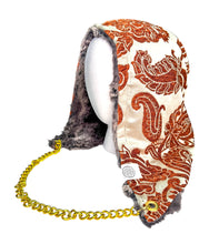 Load image into Gallery viewer, RUSTIC FLORAL DAMASK HOOD w/ CHAIN