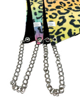 Load image into Gallery viewer, RAINBOW LEOPARD HOOD w/ CHAIN