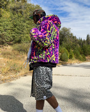 Load image into Gallery viewer, One of a kind SILVER PSYCHEDELIC LEOPARD Jacket (Large)