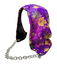 Load image into Gallery viewer, PURPLE BLOSSOM BROCADE HOOD w/ CHAIN