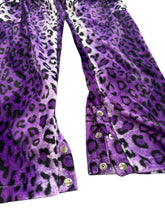 Load image into Gallery viewer, PURPLE LEOPARD SHORT FUR STRAIGHT LEG PANTS (Mens / Unisex Sizes)