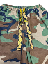 Load image into Gallery viewer, One of a Kind PATCHWORK CAMO LOVE SHORTS (M/L)