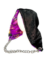 Load image into Gallery viewer, PURPLE BLOSSOM BROCADE HOOD w/ CHAIN