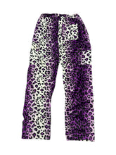 Load image into Gallery viewer, PURPLE LEOPARD SHORT FUR STRAIGHT LEG PANTS (Mens / Unisex Sizes)