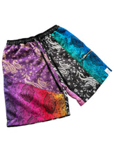 Load image into Gallery viewer, Rainbow Paisley Glitch Patchwork Shorts (Medium)