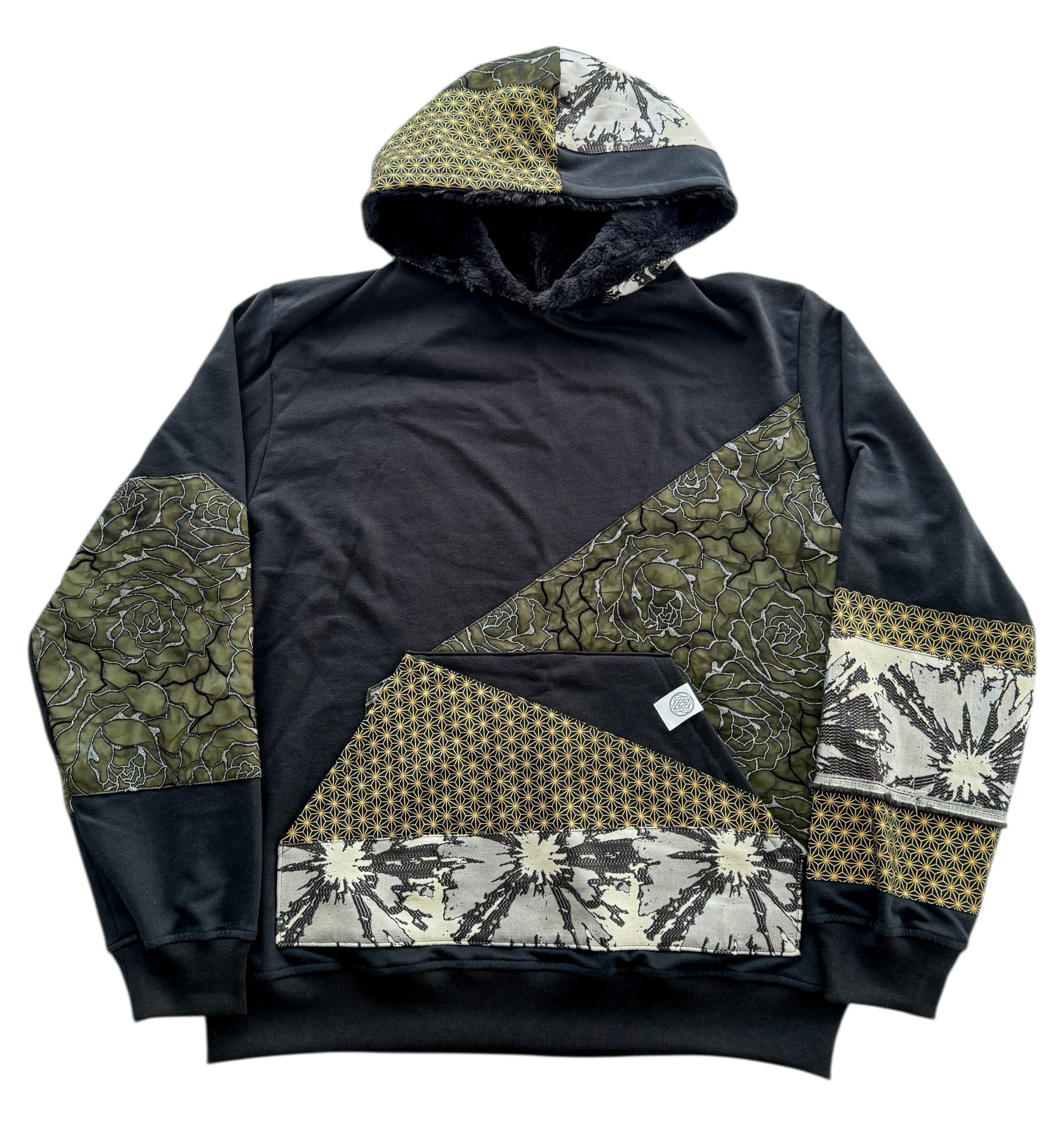 One of a Kind FLORA LORD PATCHWORK PULLOVER (Large)