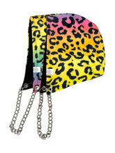 Load image into Gallery viewer, RAINBOW LEOPARD HOOD w/ CHAIN