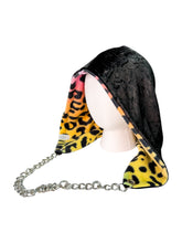 Load image into Gallery viewer, RAINBOW LEOPARD HOOD w/ CHAIN