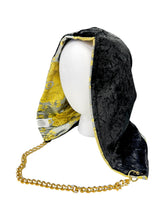 Load image into Gallery viewer, MOONLIT MANDALA BROCADE HOOD w/ CHAIN