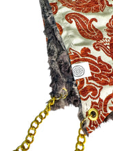 Load image into Gallery viewer, RUSTIC FLORAL DAMASK HOOD w/ CHAIN
