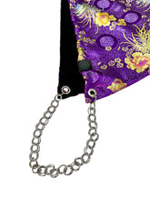 Load image into Gallery viewer, PURPLE BLOSSOM BROCADE HOOD w/ CHAIN