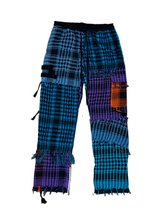 Load image into Gallery viewer, 1 of 1 PURP BLU N ORNG PATCHWORK PANTS (Large)