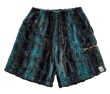 Load image into Gallery viewer, MIDNIGHT TEAL FUR SHORT (S-2XL)