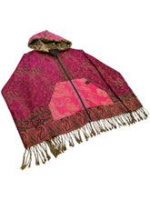 Load image into Gallery viewer, Merlot Kiss Pashmina Zip Up Hoodie w/ Fur
