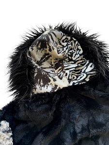 One of a Kind ACID CLAW PATCHWORK FUR JACKET (Large)