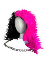 Load image into Gallery viewer, PUNK PANTHER FUR HOOD w/ CHAIN