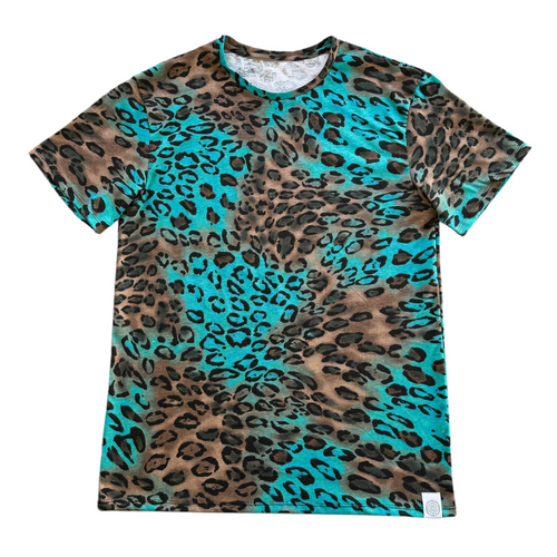 TEAL LEOPARD T-SHIRT (S-2XL)