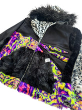 Load image into Gallery viewer, One of a Kind ACID CLAW PATCHWORK FUR JACKET (Large)