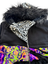 Load image into Gallery viewer, One of a Kind ACID CLAW PATCHWORK FUR JACKET (Large)