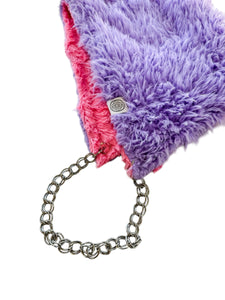 LAVENDER FUR HOOD w/ CHAIN