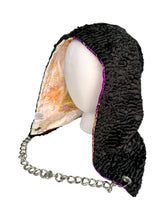 Load image into Gallery viewer, SPLIT BLOSSOM BROCADE HOOD w/ CHAIN