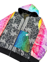 Load image into Gallery viewer, One of a Kind Black Paisley and Peacock Pashmina Jacket (2XL)