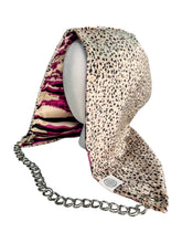 Load image into Gallery viewer, SNOW LEOPARD HOOD w/ CHAIN