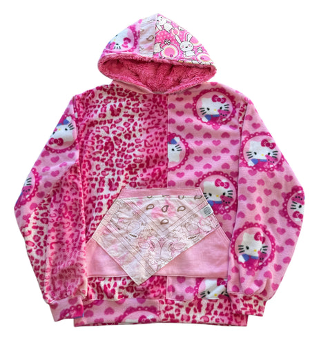 One of a Kind - KITTYCORE PATCHWORK HOODIE (Large)