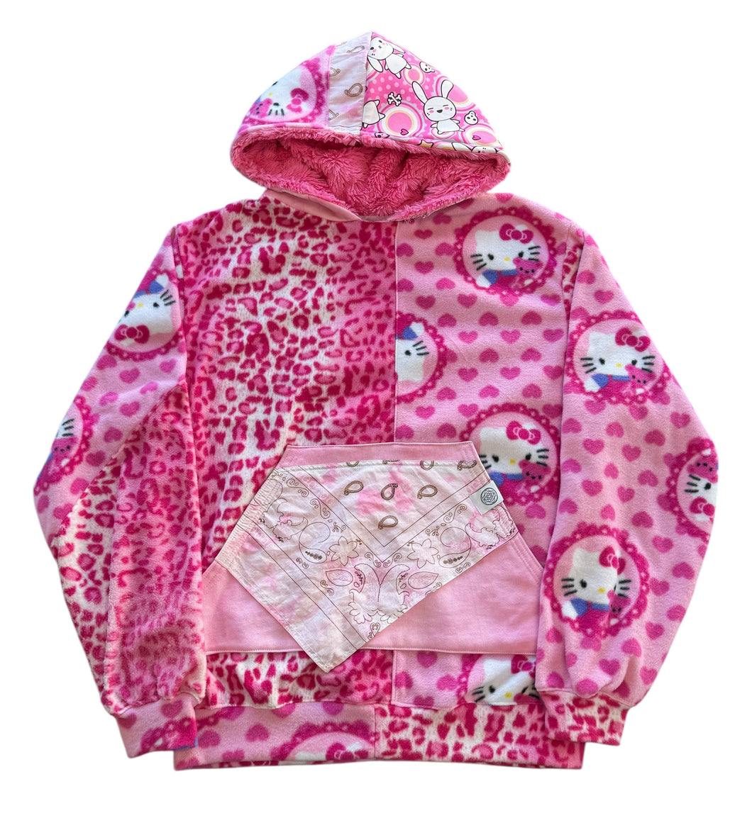 One of a Kind - KITTYCORE PATCHWORK HOODIE (Large)
