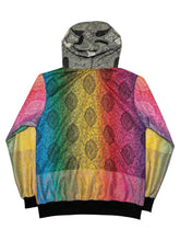 Load image into Gallery viewer, RAINBOW GLITCH PAISLEY PASHMINA HOODIE (Large)