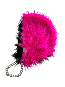 PUNK PANTHER FUR HOOD w/ CHAIN