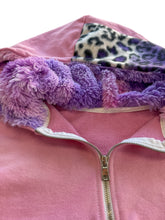 Load image into Gallery viewer, 1 of 1 PINK AND PURPLE LEOPARD PATCHWORK PULLOVER (Large)