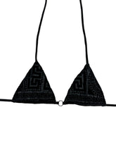 Load image into Gallery viewer, GREEK KEY BURNOUT VELVET BIKINI TOP