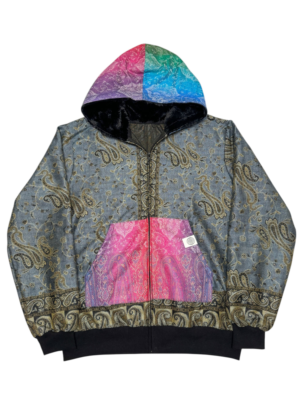 RAINBOW SKIES PASHMINA HOODIE (Medium)