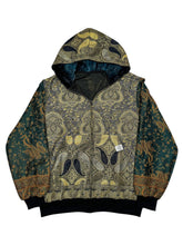Load image into Gallery viewer, TEAL KING PAISLEY PASHMINA HOODIE (XL)