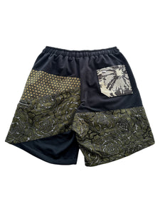 One of a Kind FLORA LORD PATCHWORK SHORTS (Large)