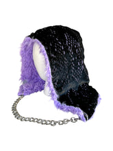Load image into Gallery viewer, LAVENDER FUR HOOD w/ CHAIN