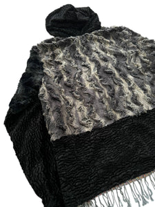 REVERSIBLE SMOKEY FUR AND PASHMINA JACKET (Large)