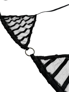 Black Goth Lace Bikini Top (XS-2XL)