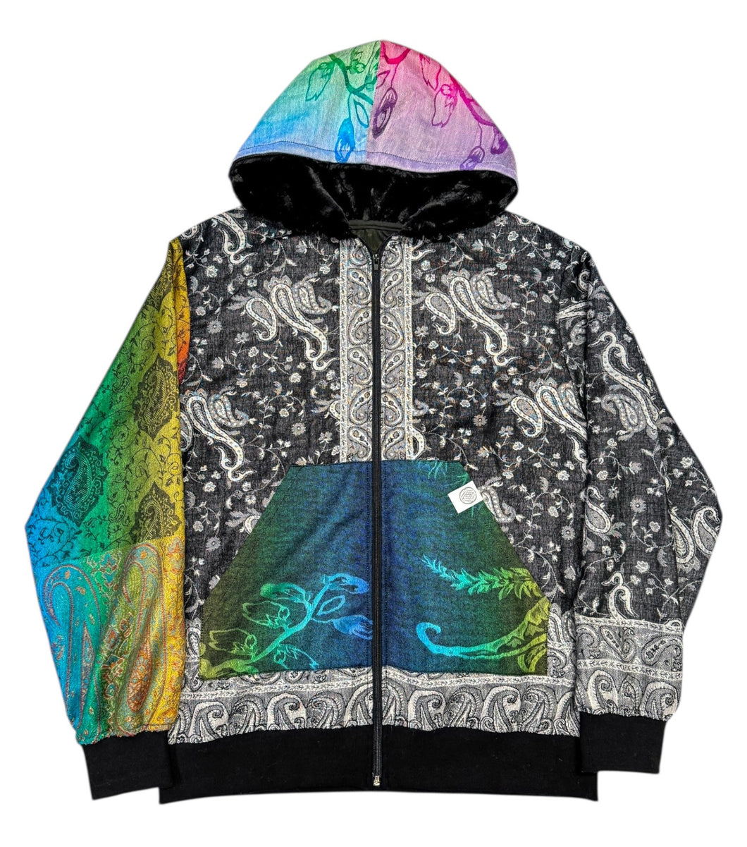 Static Rainbow One of a Kind Pashmina Jacket (Large)