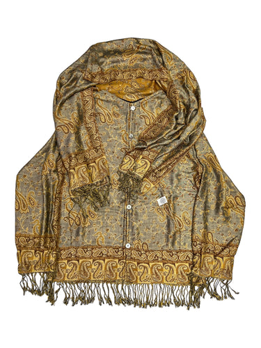 BURNT GOLD PAISLEY PASHMINA JACKET