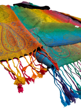 Load image into Gallery viewer, Rainbow Paisley Pashmina Jacket (Large)